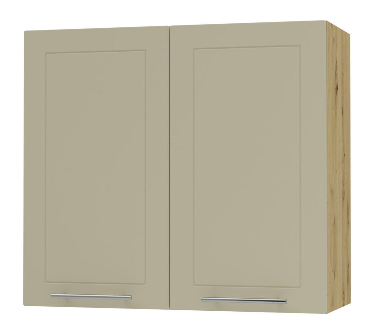 KÜCHENHÄNGESCHRANK Kvantum W3/80 Vanille Matt / Eiche Artisan Matt 80 / 32,5 / 72cm - Creme/Eiche Artisan, Holz/Holzwerkstoff (80/72/32.5cm) - Feldmann-Wohnen