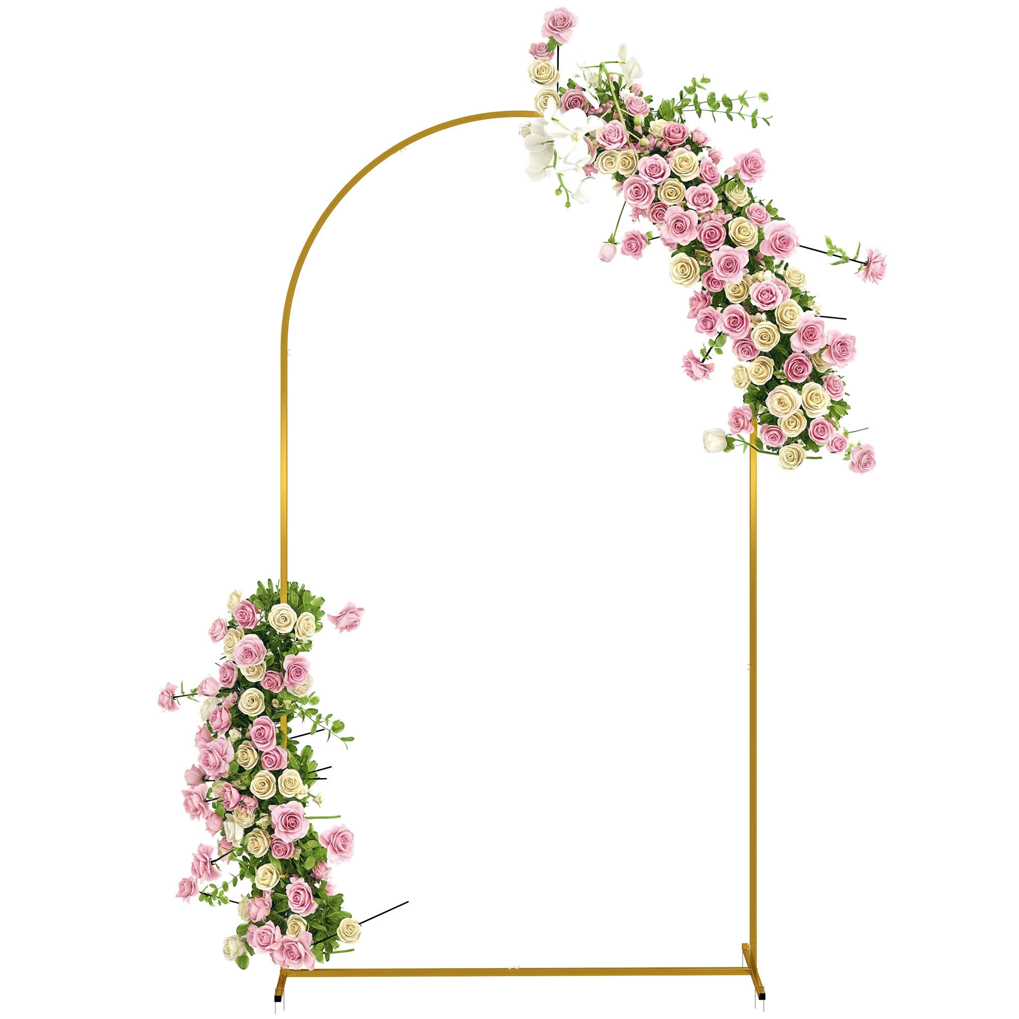 ROSENBOGEN DE-18334 220 cm hoch, für Hochzeit & Events Gold - Goldfarben, Metall (120/220/40cm) - ComfortXL