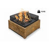 FEUERSCHALE Fireplace Schwarz Corten 55 x 55 x 37 cm 16 kg aus Cortenstahl - Schwarz/Kupferfarben, Metall (55/37/55cm) - The Favilla