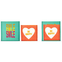 TABLETTS Message 2er-Set - creme, Metall, rund mit Schriftzug - Weiß, Metall (1.5cm) - FURNARO