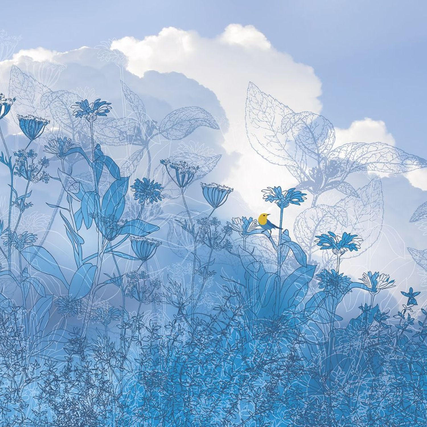 FOTOTAPETE blauer Himmel 400 x 250 cm - Blau, Papier (400/250cm) - Sanders & Sanders