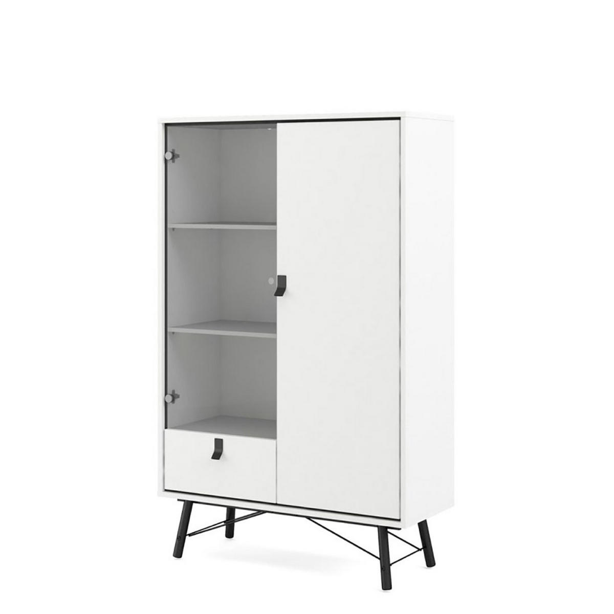 VITRINE Rye Weiß 102/40/162 cm - Weiß, Holzwerkstoff (102/162/40cm) - ebuy24