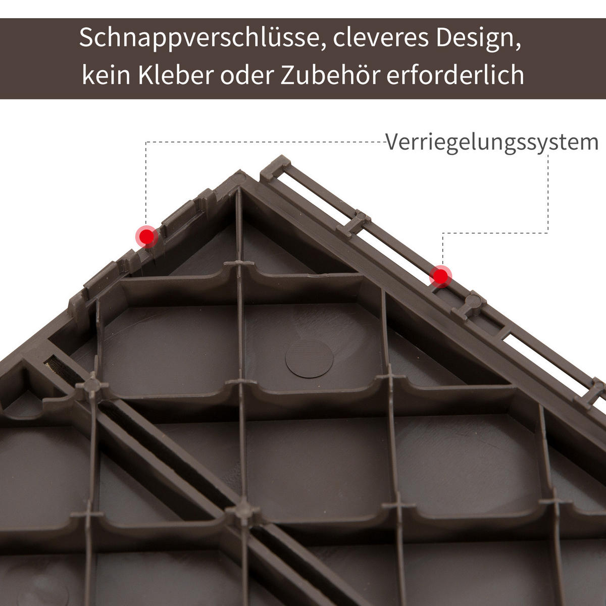 TERRASSENFLIESEN DE-10144 Klicksystem mit Drainage Braun - Braun, Kunststoff (30/30/2cm) - ComfortXL
