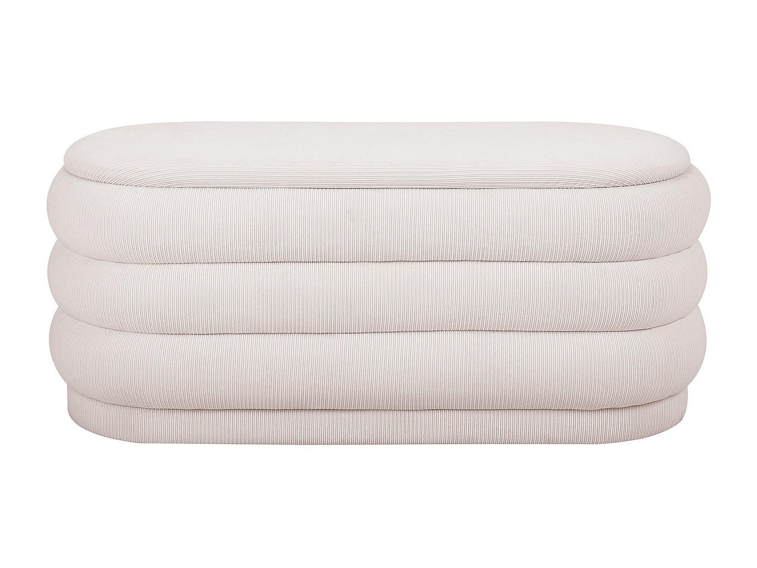 SITZBANK - 112 cmcm x 47 cmcm - Samt, Stoff - Cremefarben - ECAMBI - Creme, Textil (112/49/47cm) - Vente-Unique