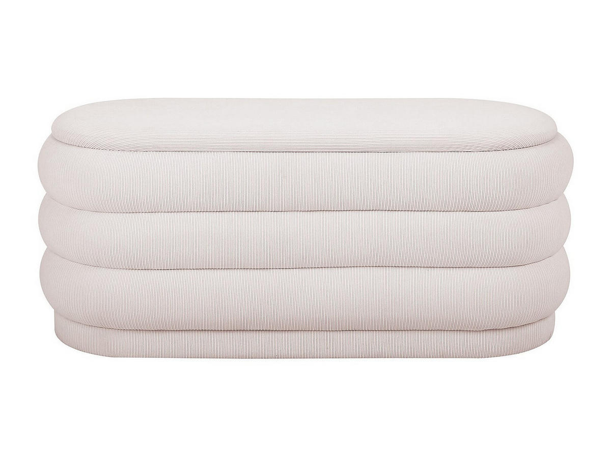 SITZBANK - 112 cmcm x 47 cmcm - Samt, Stoff - Cremefarben - ECAMBI - Creme, Textil (112/49/47cm) - Vente-Unique