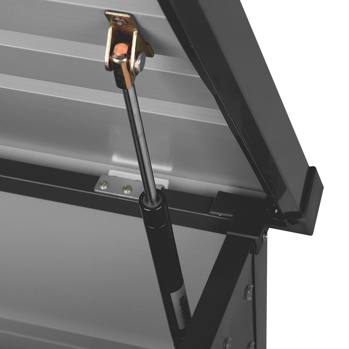 AUFLAGENBOX Stahl graphitgrau 132/62 cm Cebrosa - Graphitfarben, Metall (132/64/62cm) - Beliani