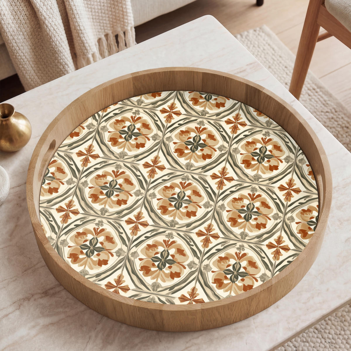 TABLETT - Elegant - antik - farbenfroh - 50x50 cm - Multicolor, Holz (50/5/5cm) - OnlyWow