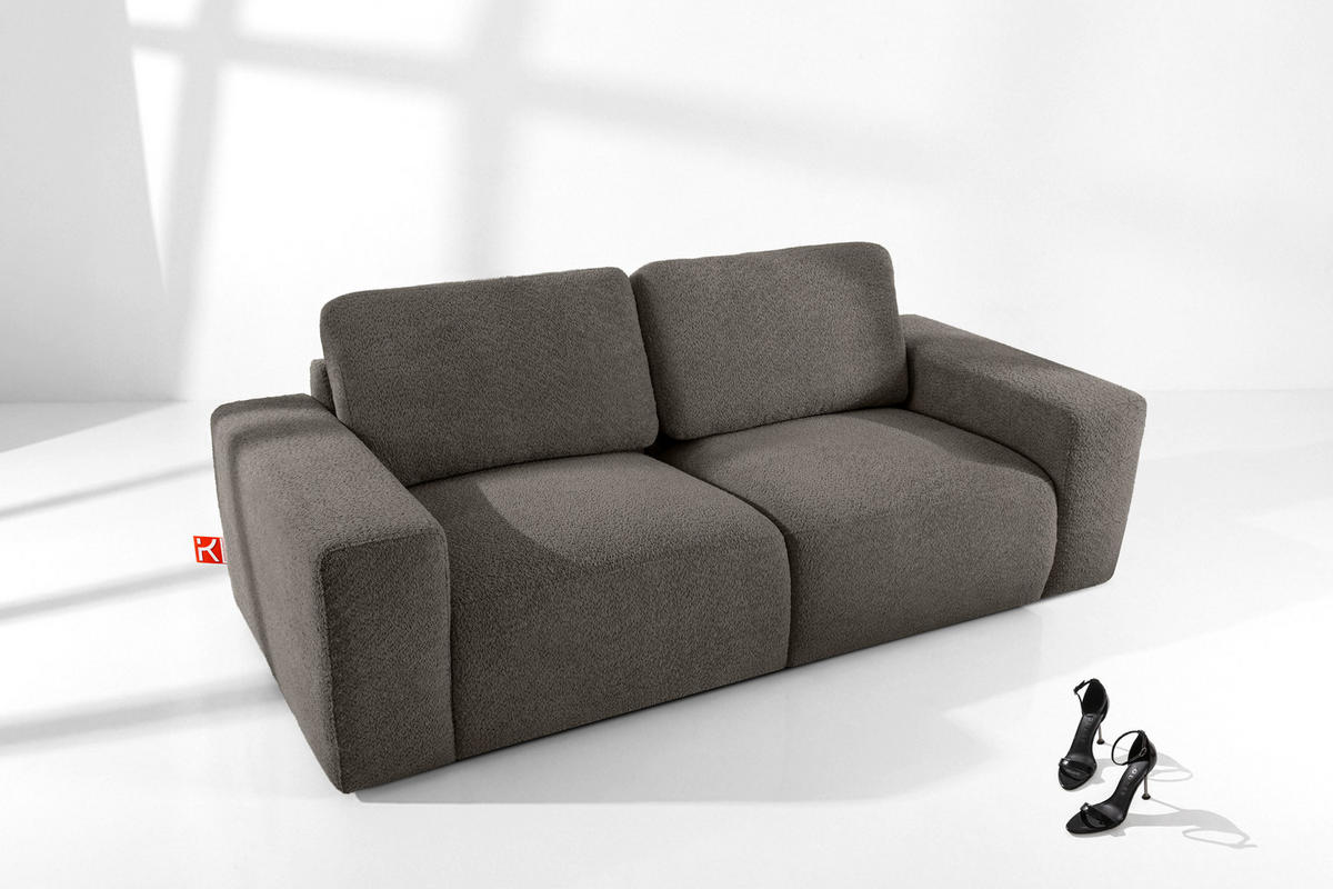 2-SITZER SOFA ZUCCO, Dunkelbraun - Dunkelbraun, Holz/Holzwerkstoff (212/85/100cm) - KONSIMO®