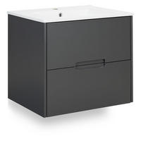 WASCHTISCHKOMBI 60 cm Grau - Grau, Holz/Keramik (61/54/47cm) - Homestyle4u