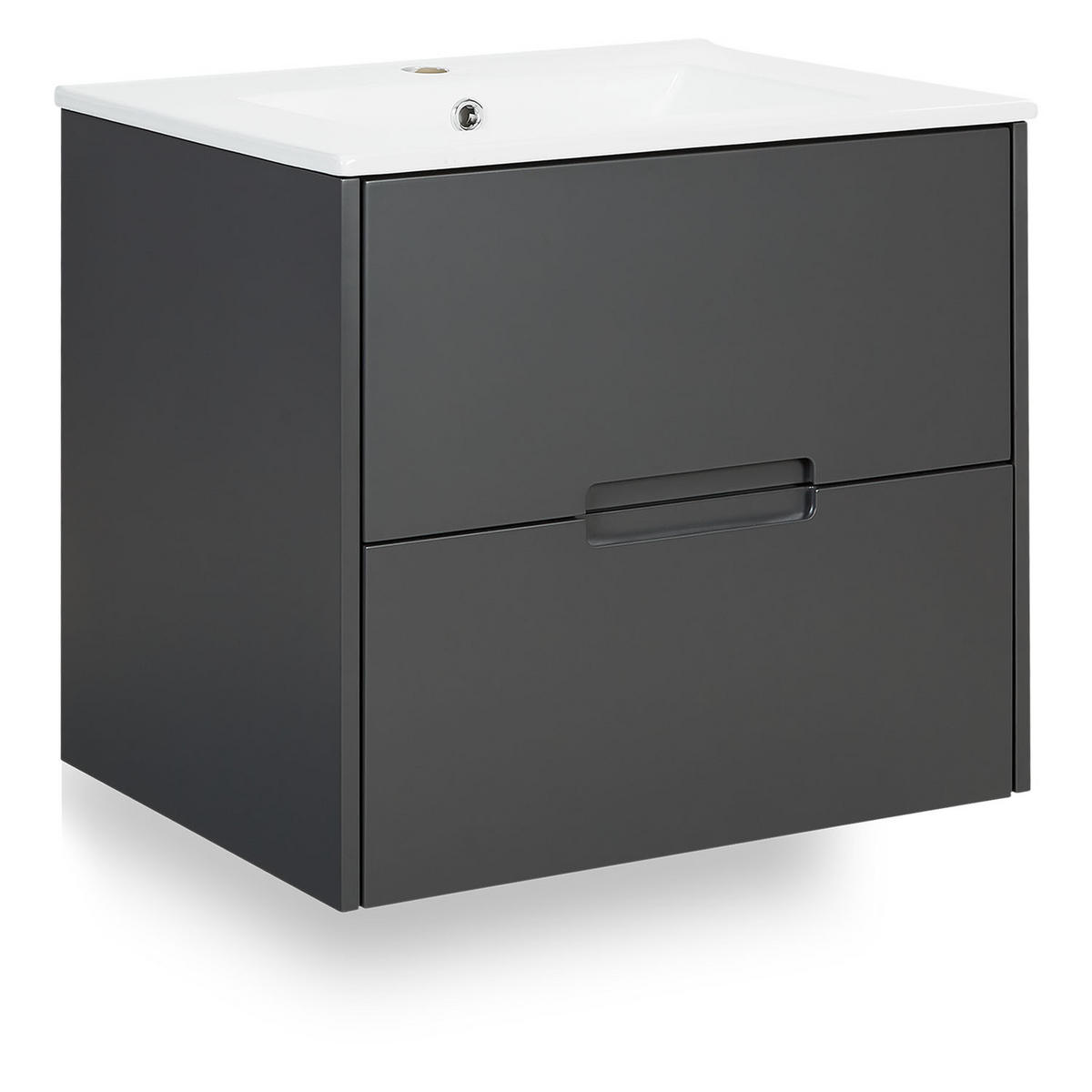 WASCHTISCHKOMBI 60 cm Grau - Grau, Holz/Keramik (61/54/47cm) - Homestyle4u