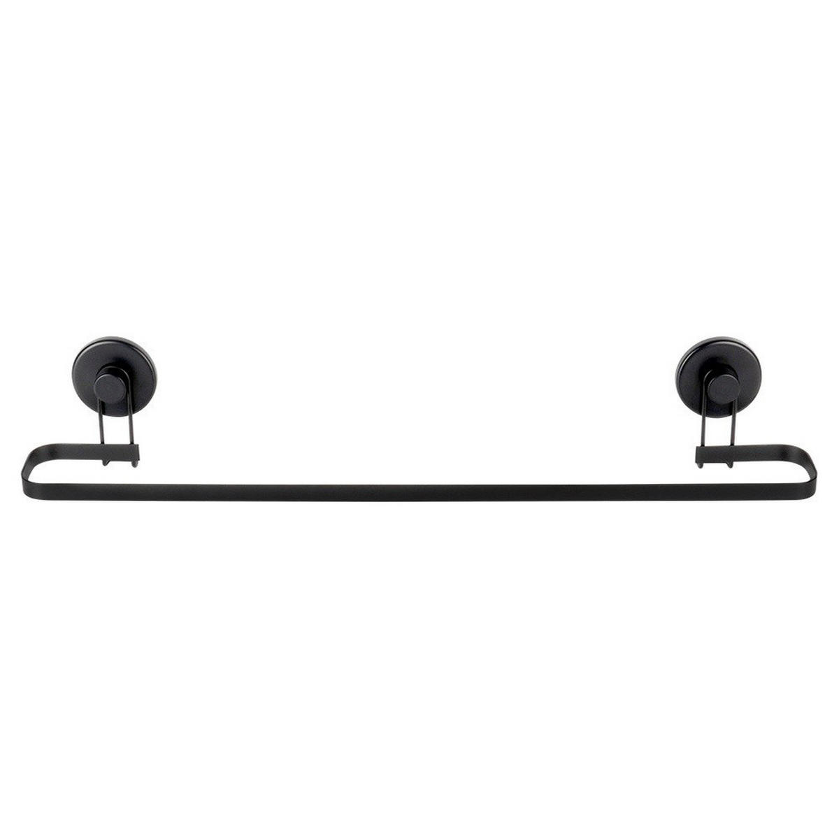 HANDTUCHHALTER Saugnapf Schwarz - Schwarz, Metall (60/11/8.5cm) - Bathroom solutions