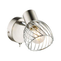 WANDLEUCHTE TEXAS Chrom Silber - Silberfarben, Metall (8/12/12cm) - Globo Lighting