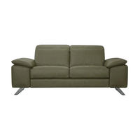2-SITZER Sofa Genius Echtleder Olivgrün - Olivgrün, Leder/Metall (180/80/104cm)