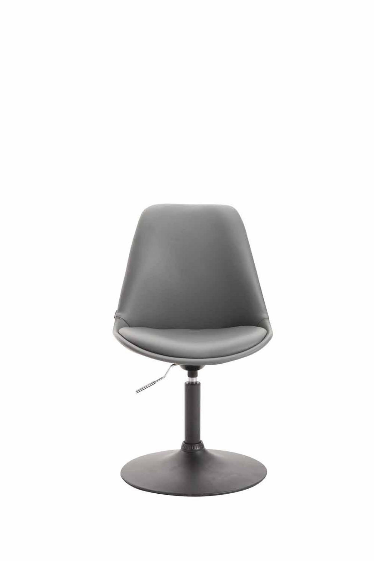 DREHSTUHL Lederlook grau - Schwarz/Grau, Textil/Metall (48/76/57cm) - CLP