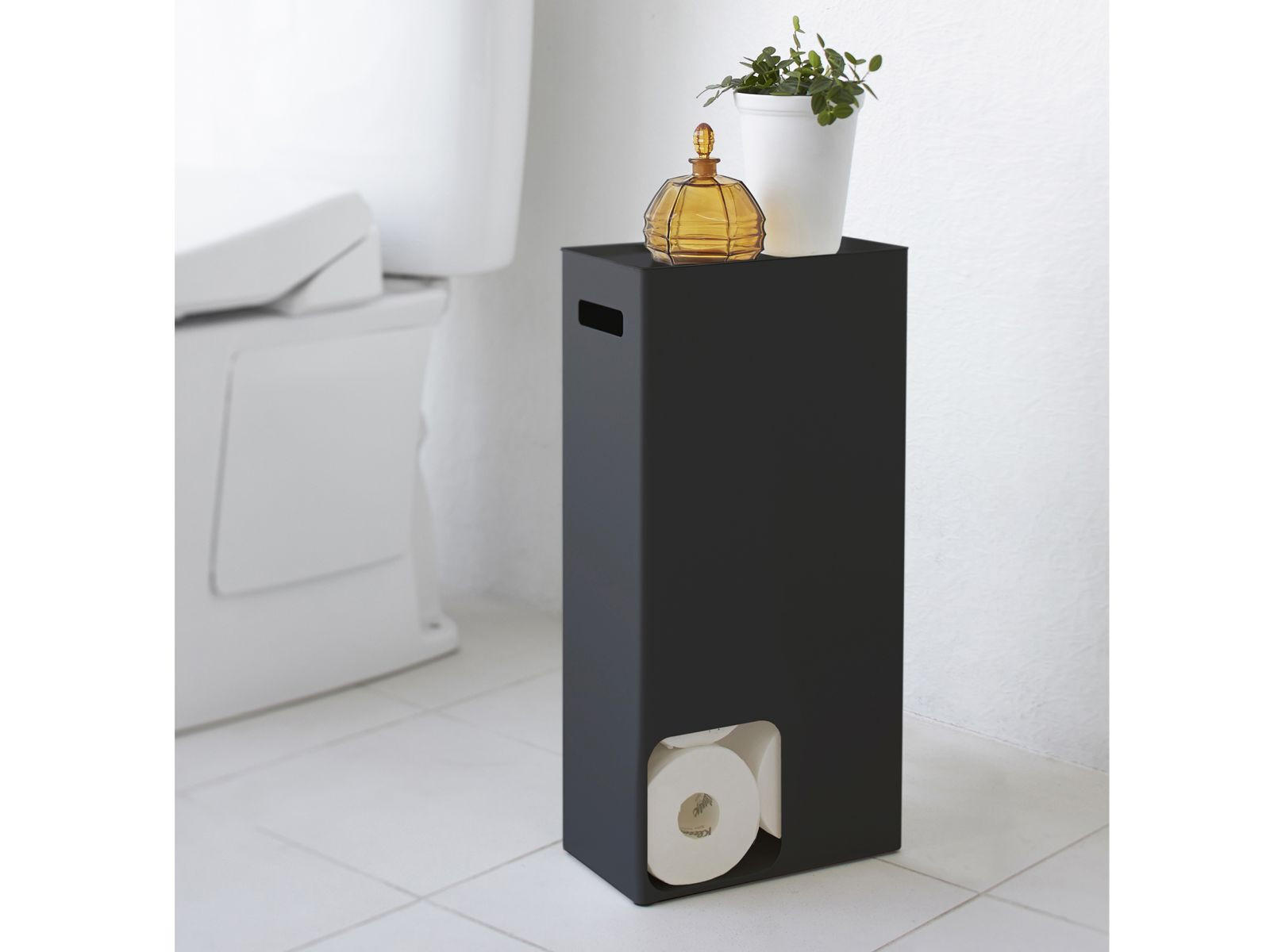 TOILETTENPAPIER-AUFBEWAHRUNG Tower schwarz Metall 12/23/48 cm - Schwarz, Metall (12/48/23cm) - Yamazaki