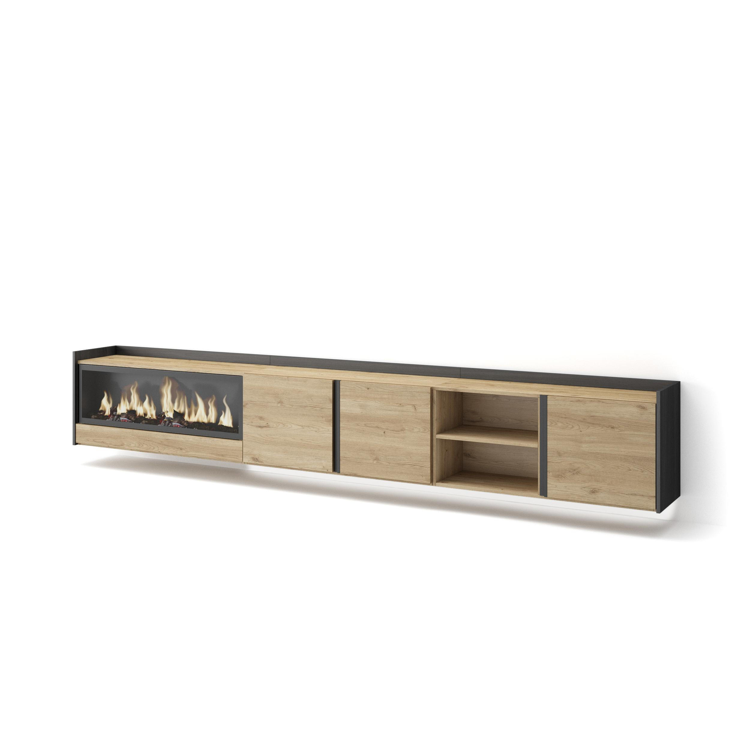 Skraut Home Lowboard, Eiche 315x50x35 cm