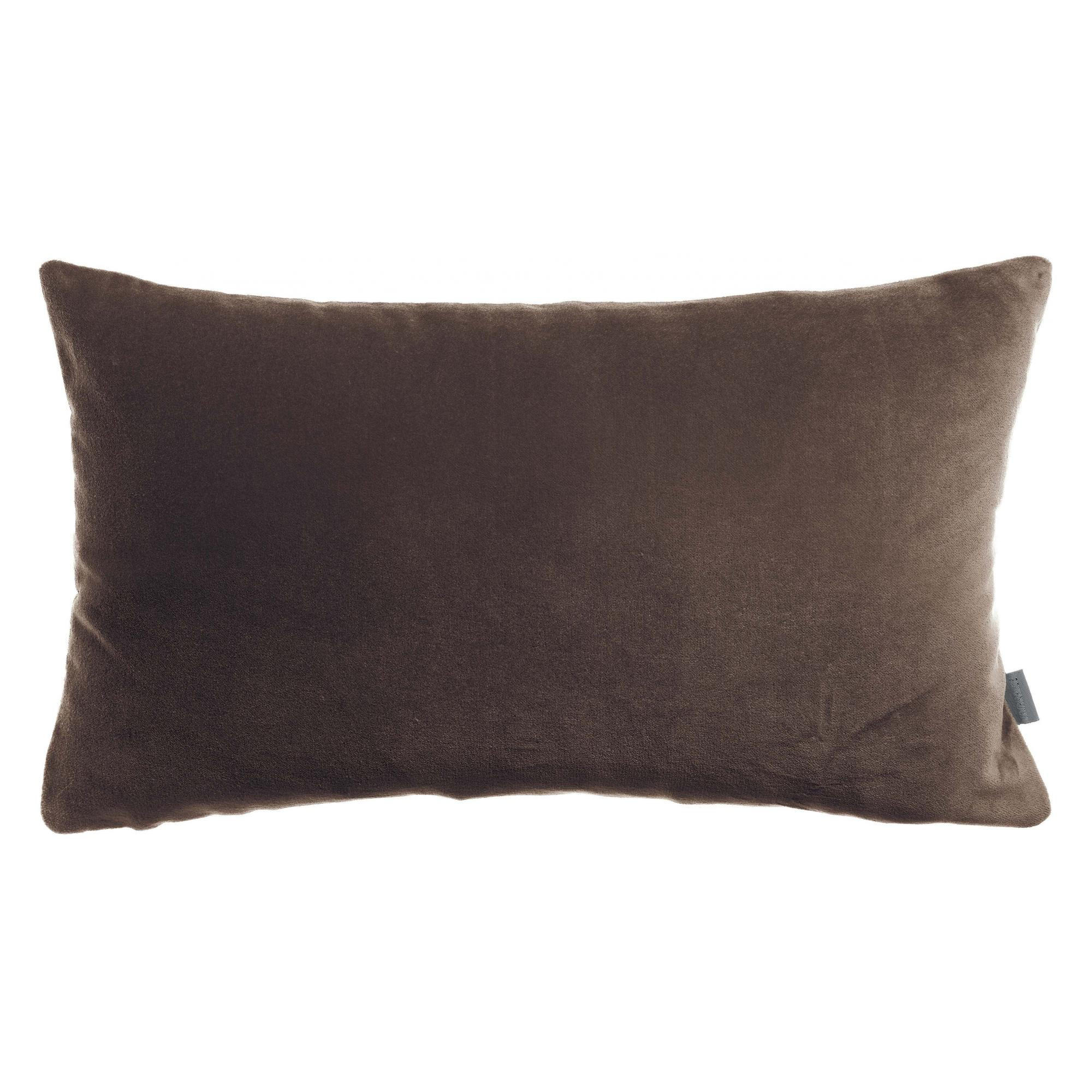 EINFARBIGES KISSEN Elise ebenbraun 30 x 50 cm - Dunkelbraun, Textil (30/50cm) - Vivaraise