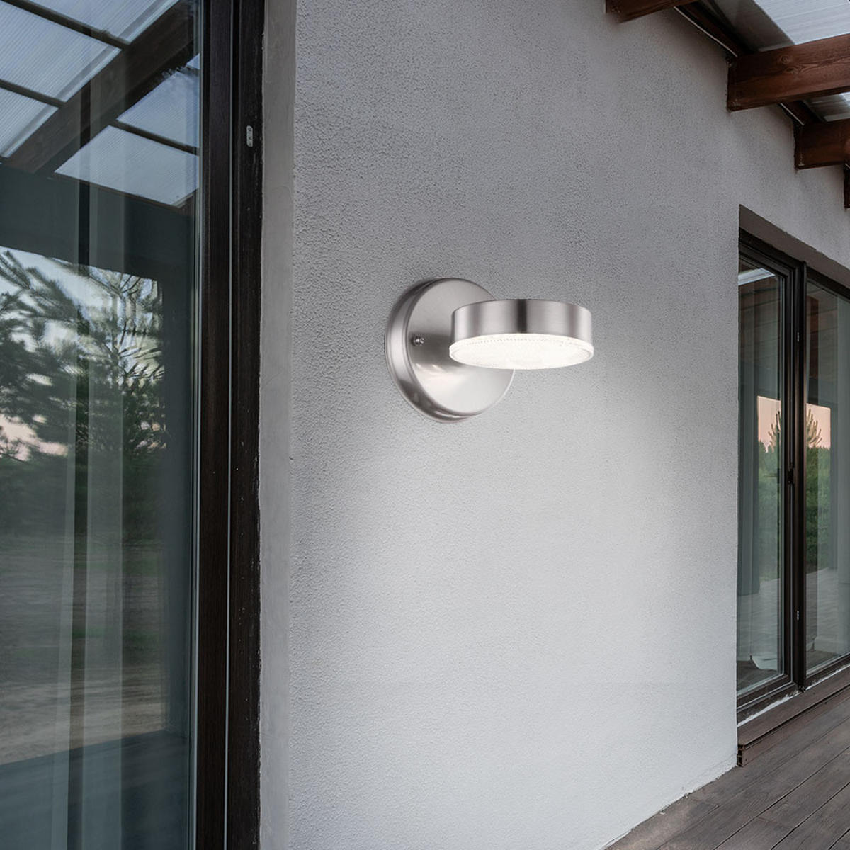 LED WANDLEUCHTE Edelstahl Silber 3er Set - Silberfarben, Metall (11.5/11.5/11.5cm) - Globo Lighting