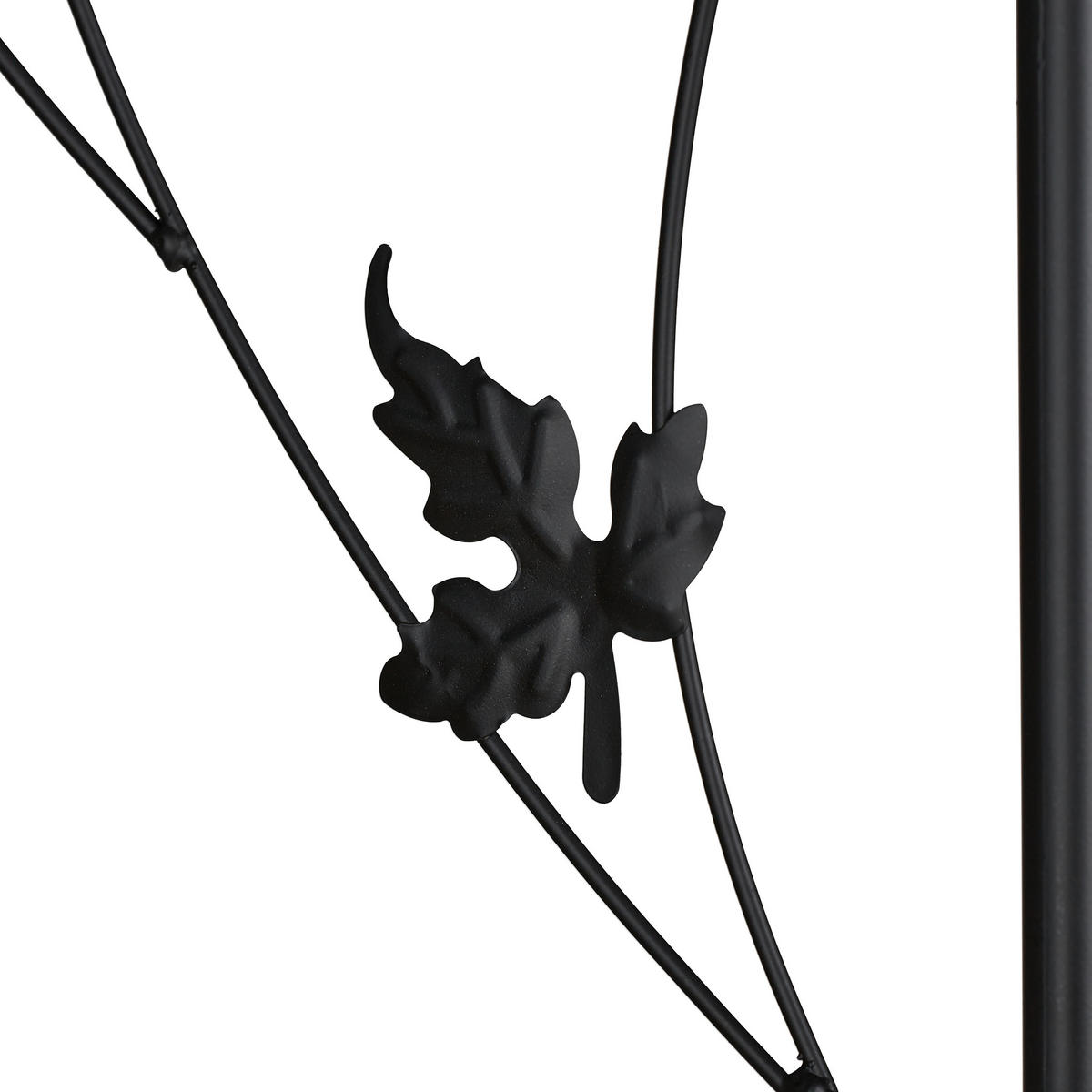 ROSENBOGEN - Schwarz, Metall (114/227/37cm) - Relaxdays