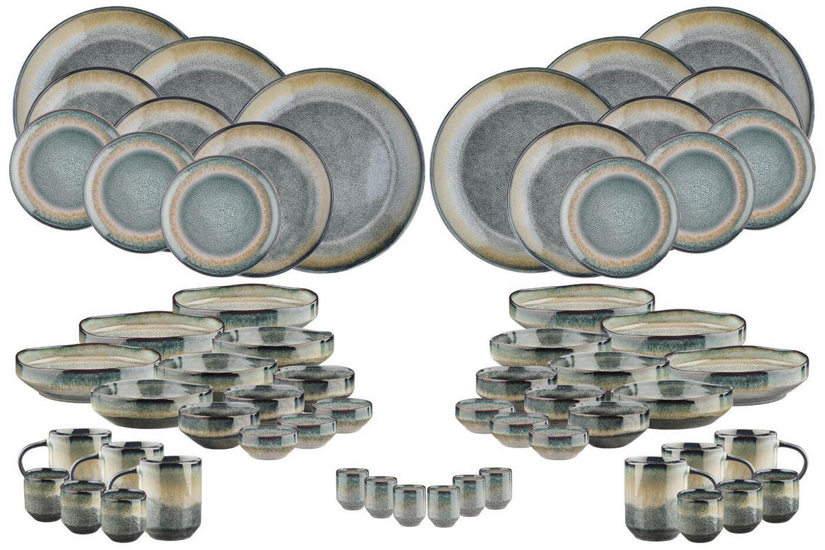 KOMPLETTSERVICE Plus Genesis - 60er-Set - Erde - Grau, Keramik (1/1/1cm) - Björn