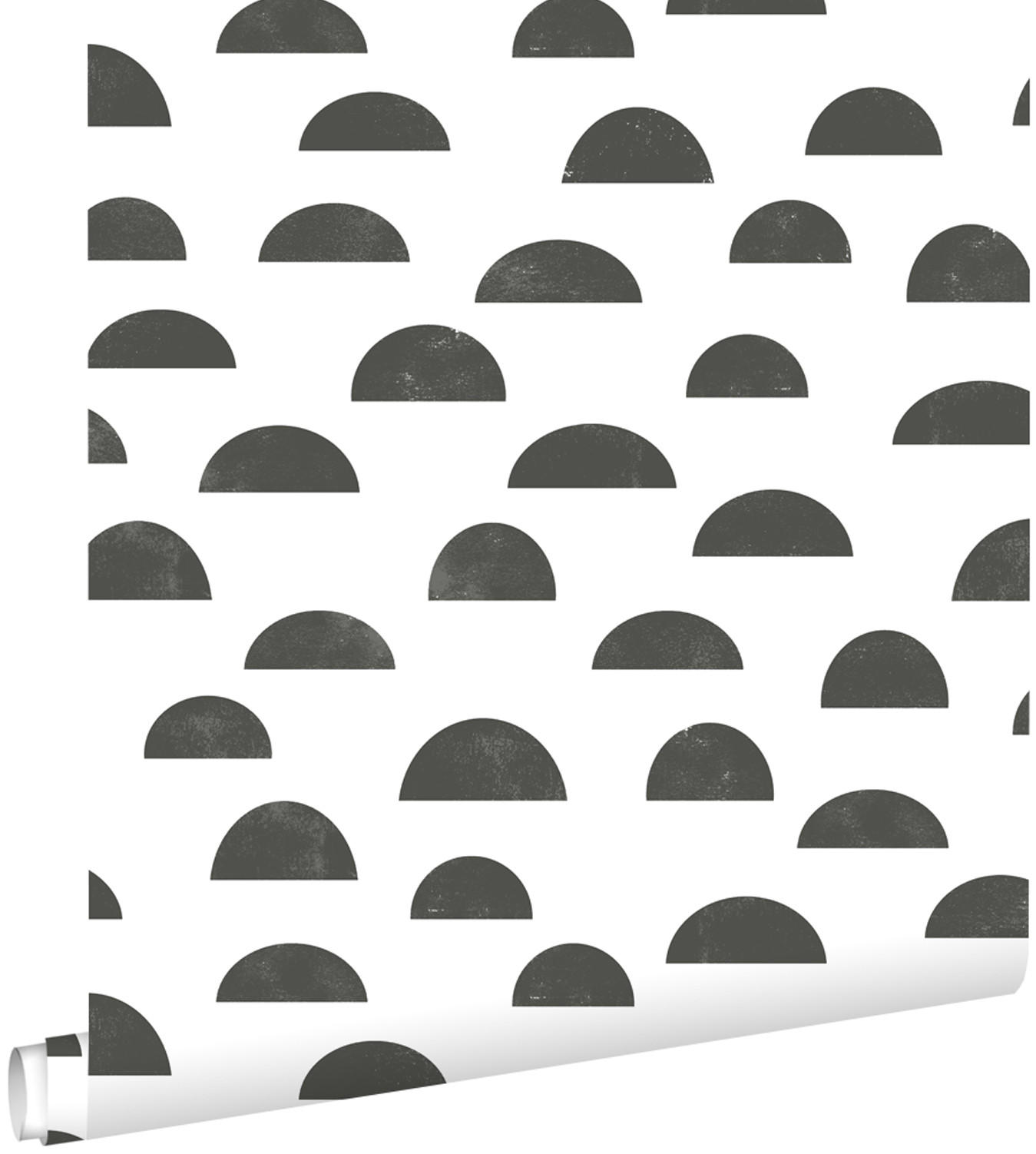 TAPETE grafisches Motiv 53 cm x 10.05 m - Schwarz, Papier (53/0.1cm) - ESTAhome