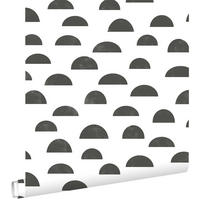 TAPETE grafisches Motiv 53 cm x 10.05 m - Schwarz, Papier (53/0.1cm) - ESTAhome