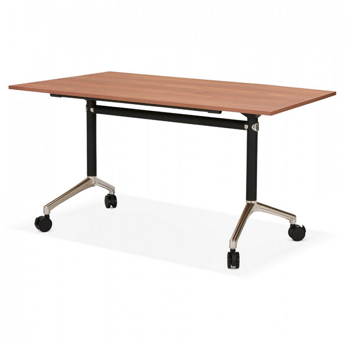 SCHREIBTISCH braun 140x70x73 cm - Schwarz/Braun, Holz/Metall (140/70/73cm) - AlterEgo