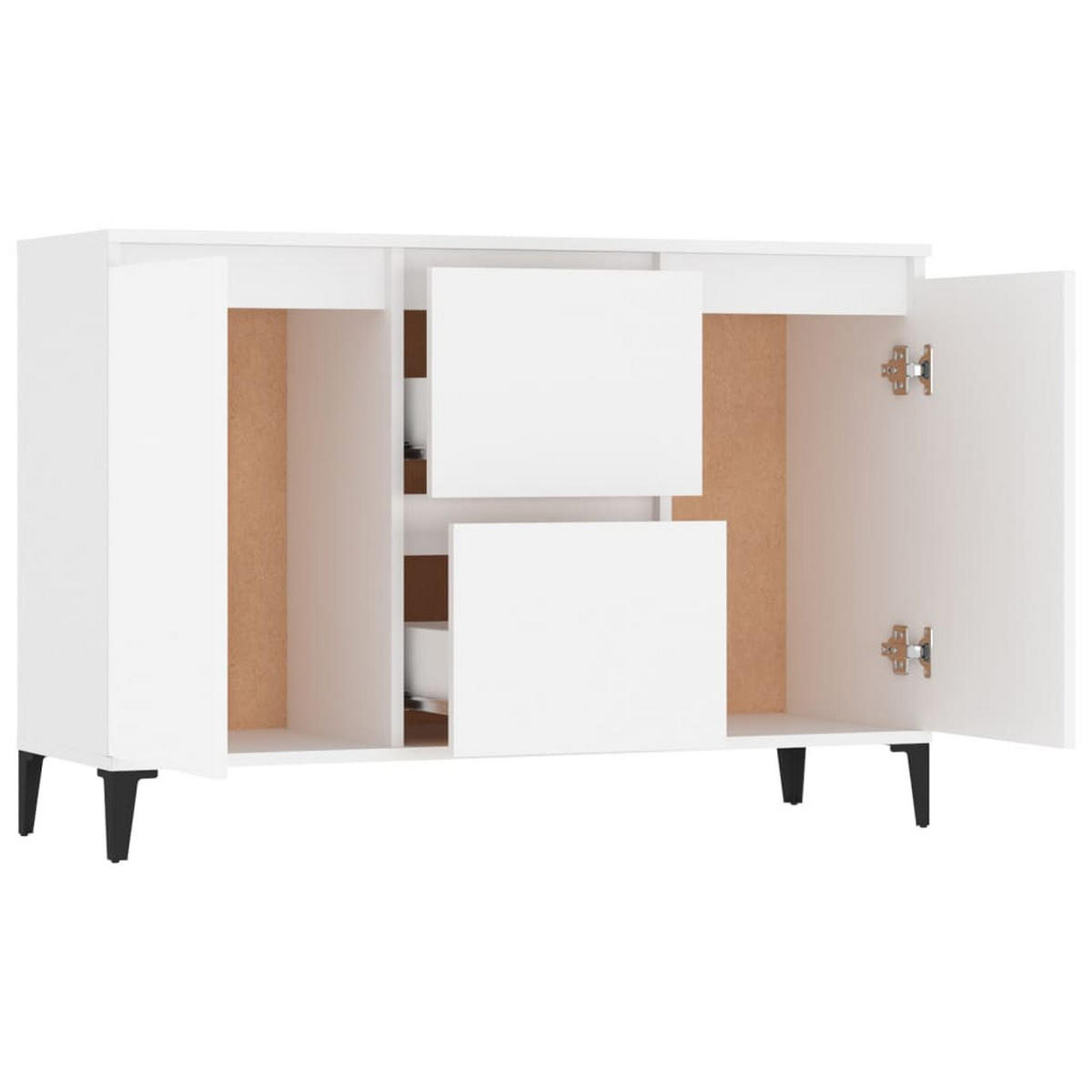 SIDEBOARD Weiß 102x35x70 cm Holzwerkstoff - Weiß, Holzwerkstoff (104/70/35cm) - furnicato