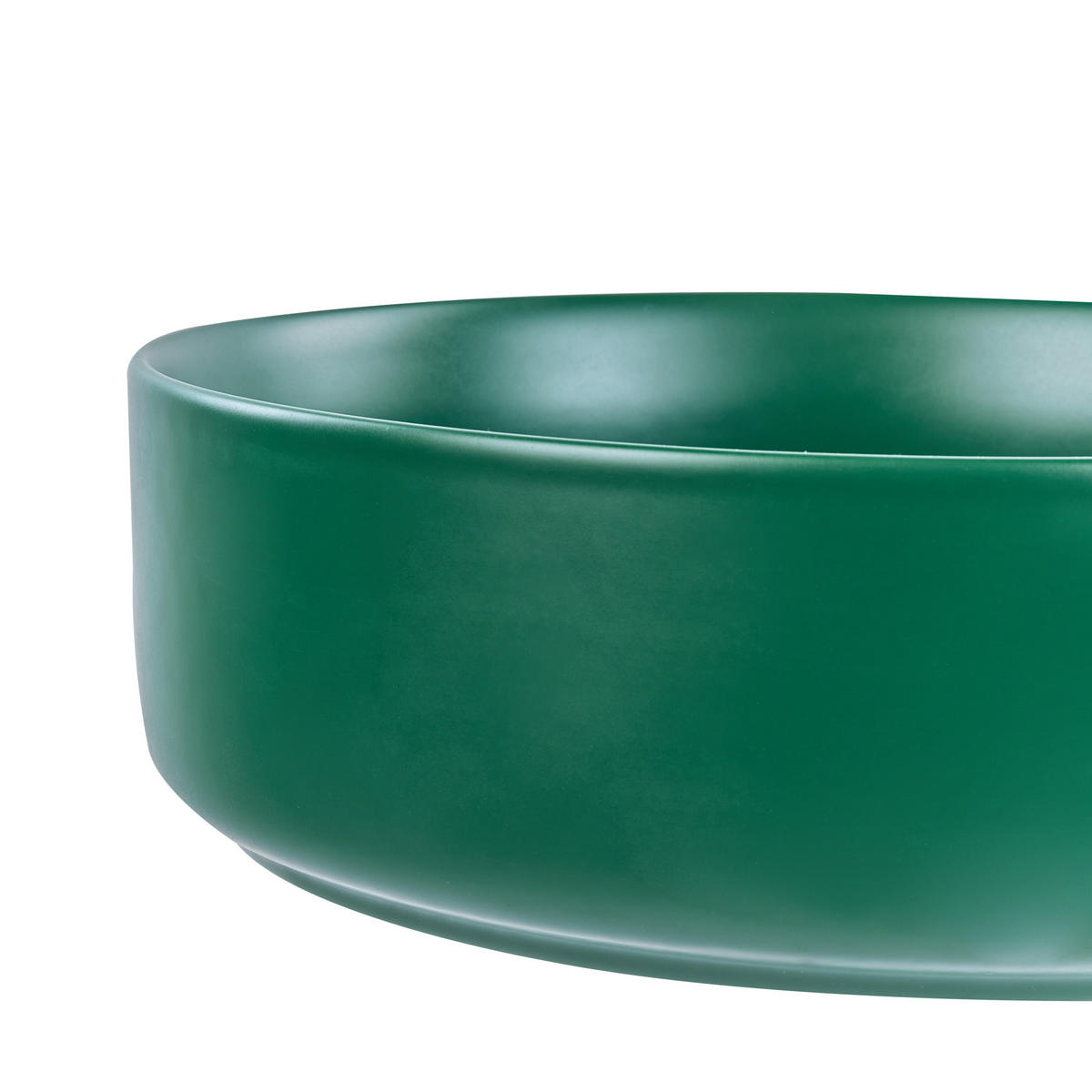 UMYVADLO NA DESKU Tmavě zelené 37 cm Keramika Gudar - tmavě zelená/zelená barva, keramika (37/12/37cm) - Beliani