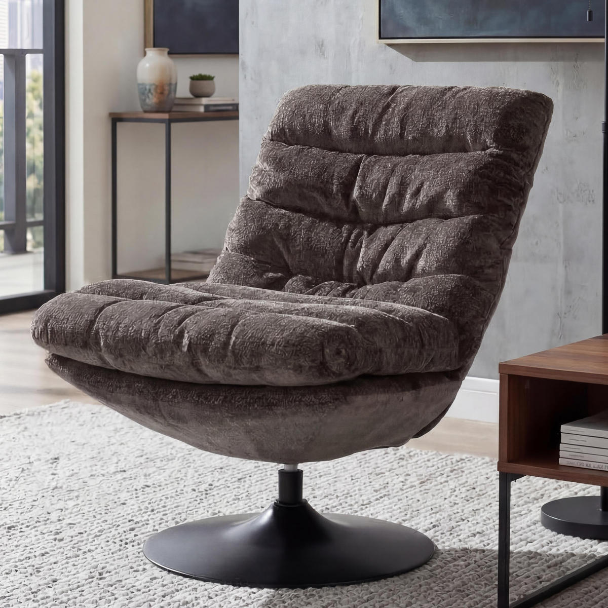 LOUNGESESSEL Braun - Braun, Textil (72/91/90cm) - MCW