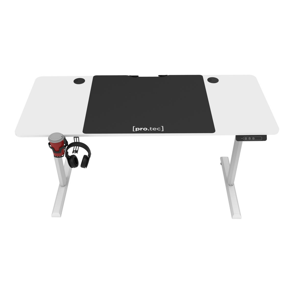 COMPUTERTISCH Hayward - Weiß, Holzwerkstoff/Metall (60/140/117cm) - pro.tec