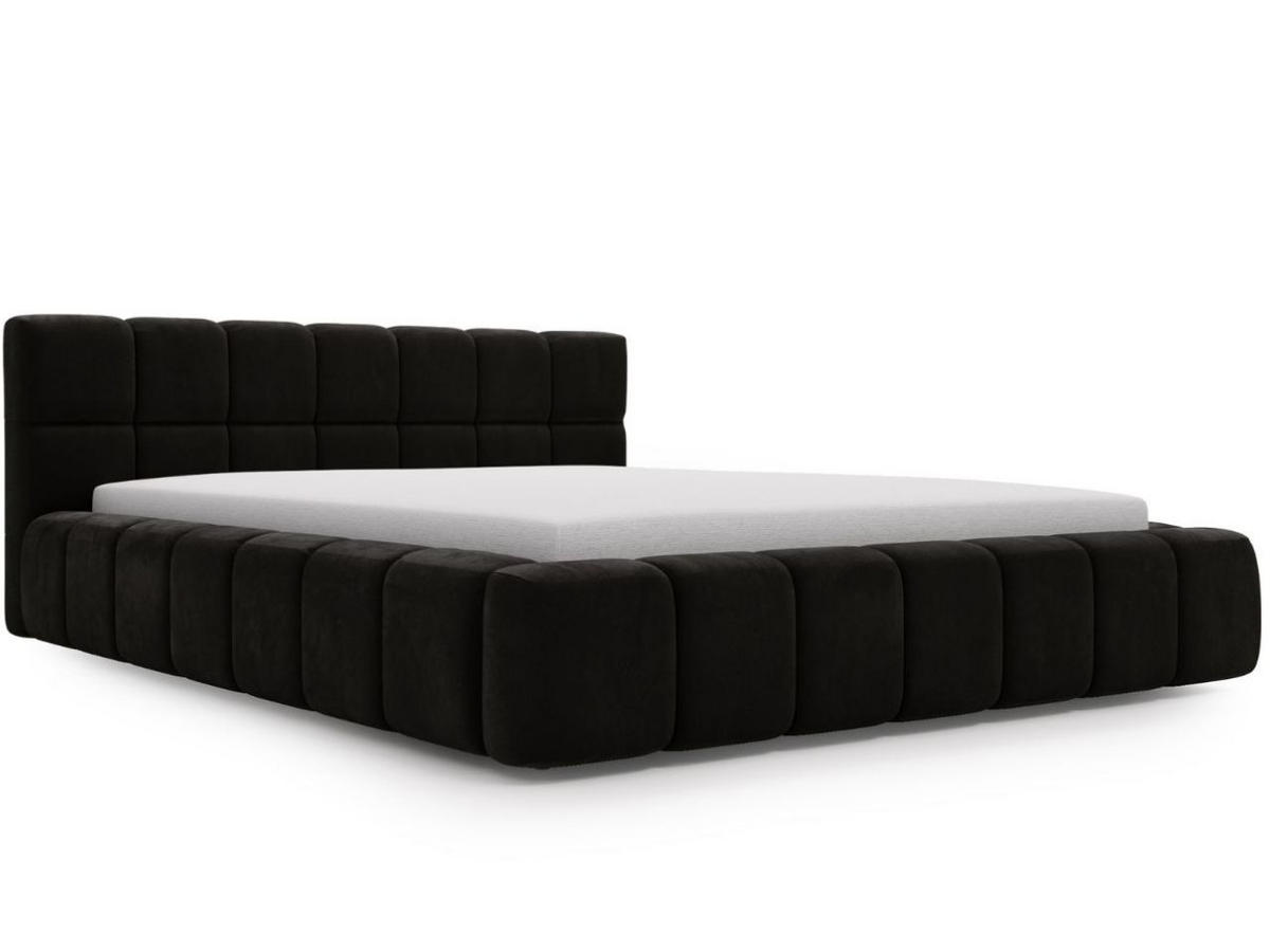 POLSTERBETT Alicante 140x200 Schwarz - Schwarz, Textil (140/200cm) - Graingold