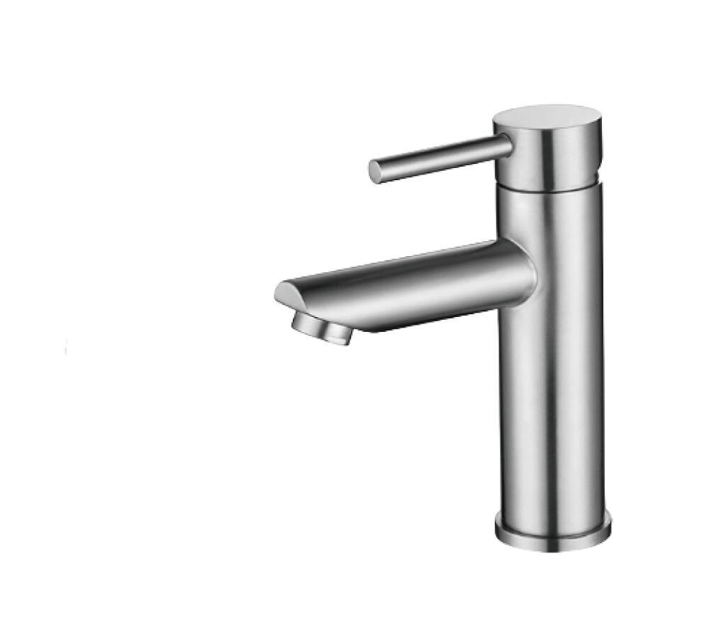 WASCHTISCHARMATUR , Auslaufhöhe 11 cm, Edelstahl - Schwarz, Metall (14/17/14cm) - BELZ