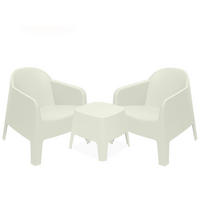 GARTENMÖBEL-SET MALUS, 3-tlg - Beige, Kunststoff - KONSIMO®