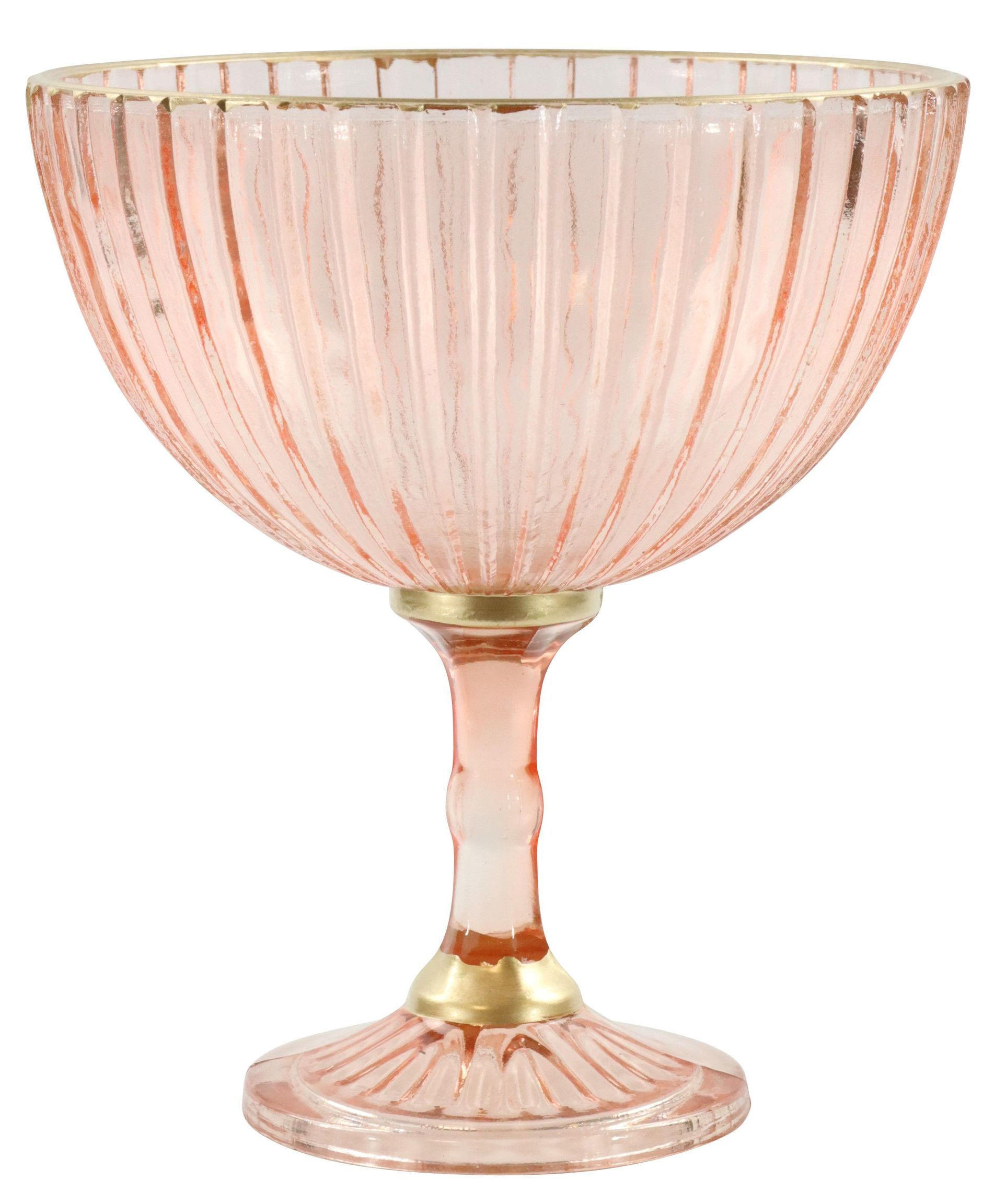 DEKOSCHALE Riviera rosa 21 cm - Rosa, Glas (18/21/18cm) - FURNARO