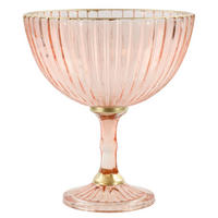 DEKOSCHALE Riviera rosa 21 cm - Rosa, Glas (18/21/18cm) - FURNARO