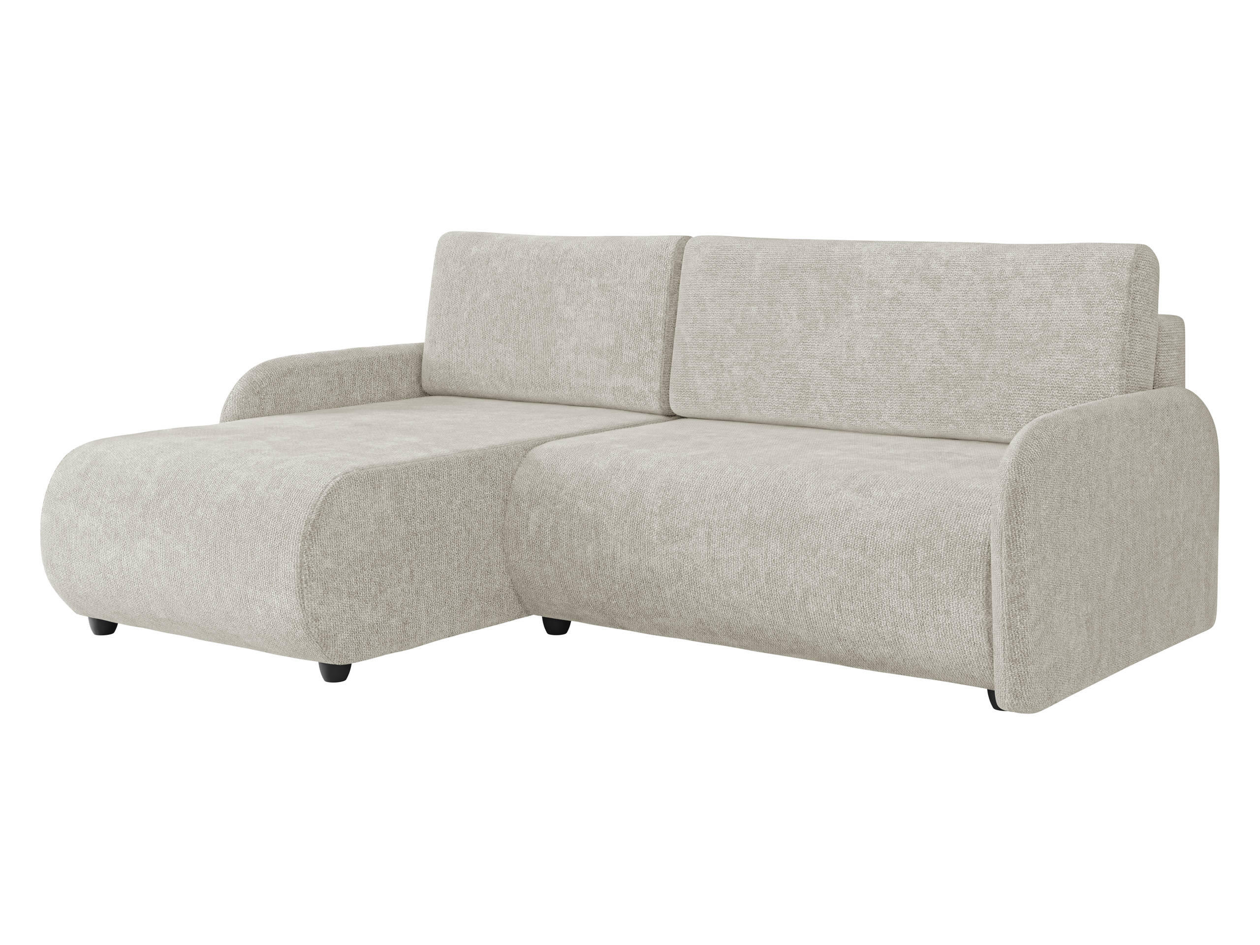 ECKSCHLAFSOFA Nest - Creme/Schwarz, Holz/Kunststoff (233/160cm) - MIRJAN24