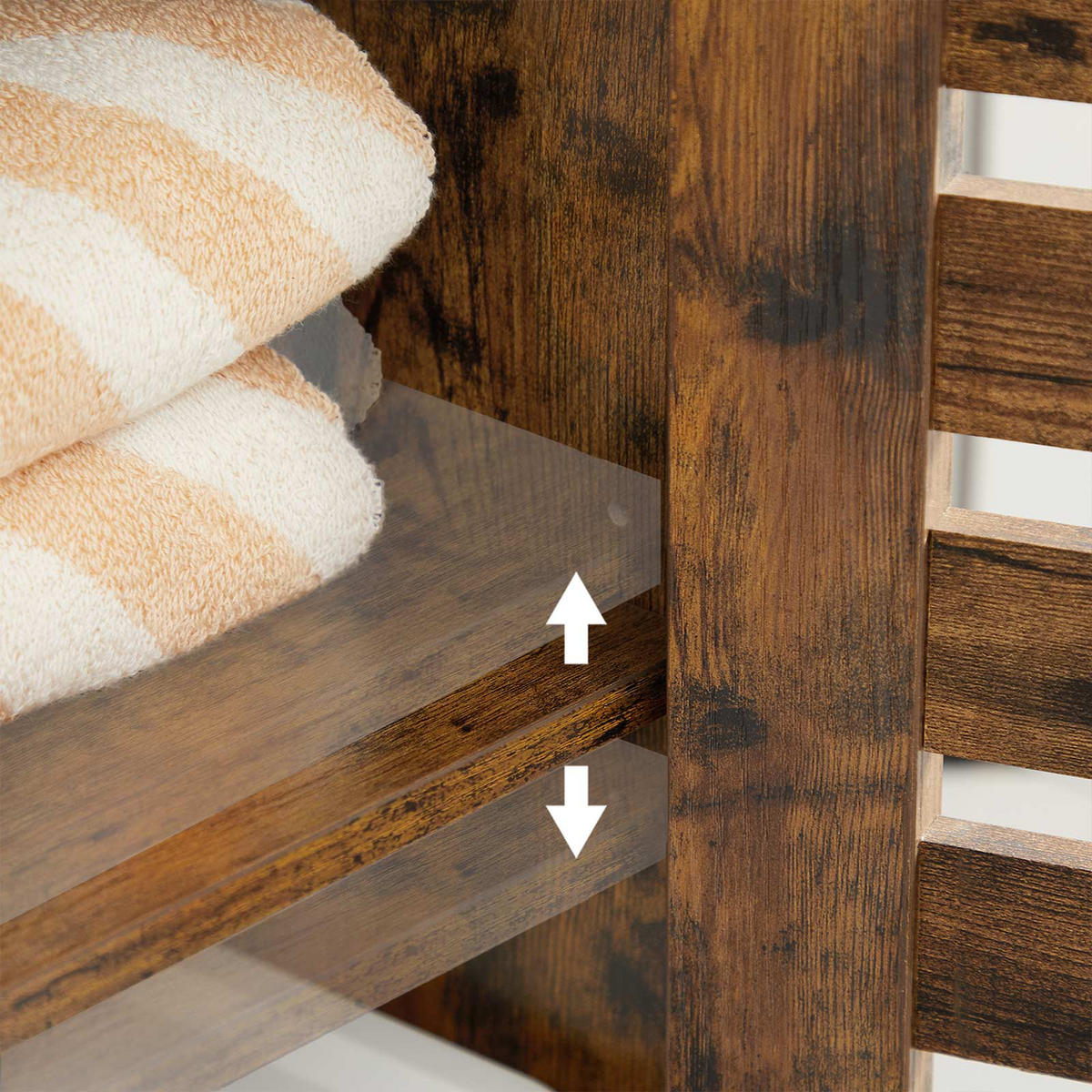 BADEZIMMERSCHRANK HOCHSCHRANK - Braun, Holzwerkstoff (30/167/40cm) - Hansiro