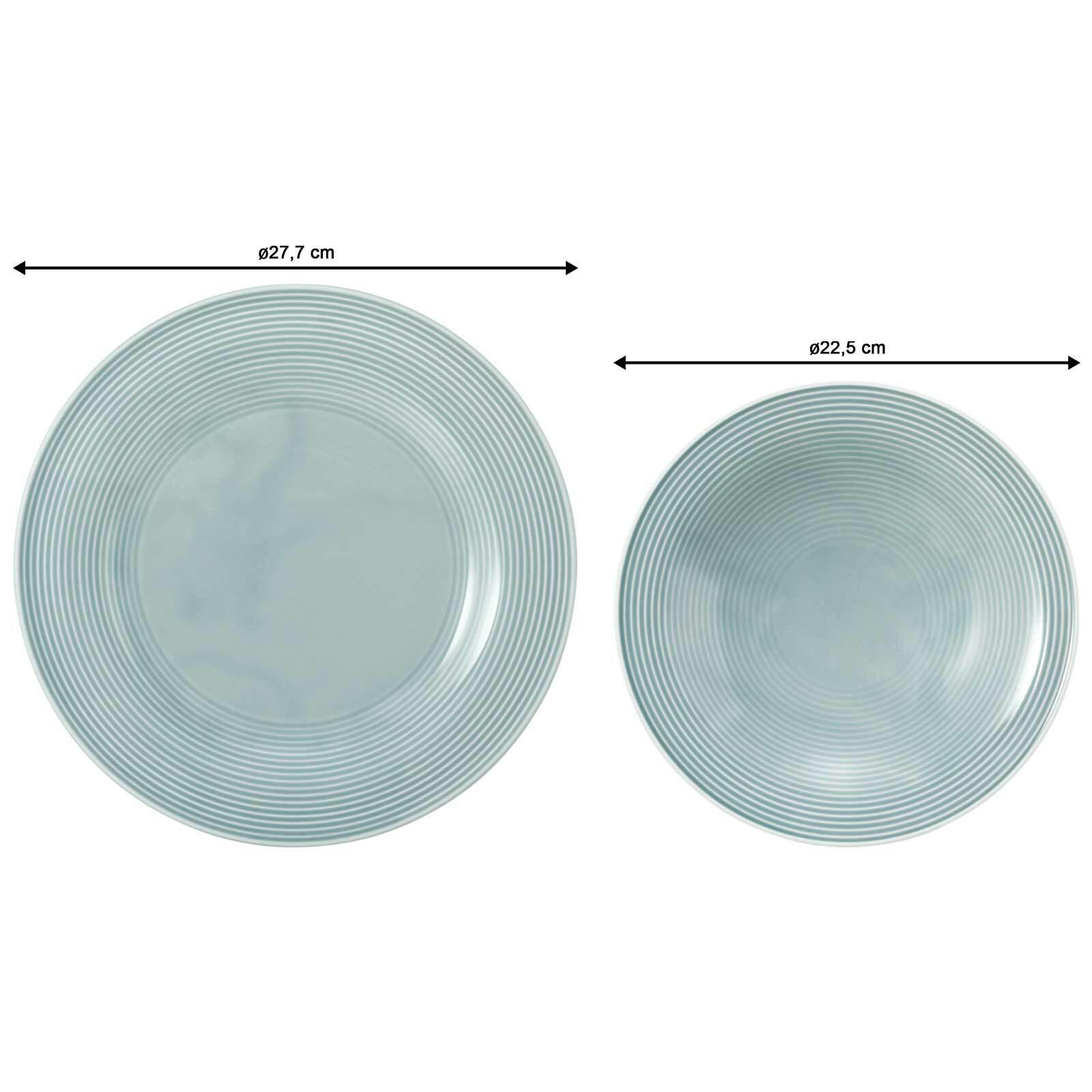 TAFELSERVICE Beat Color Glaze Arktisblau 12er Set - Hellblau, Keramik (32.3/23.5/32.3cm) - Seltmann Weiden