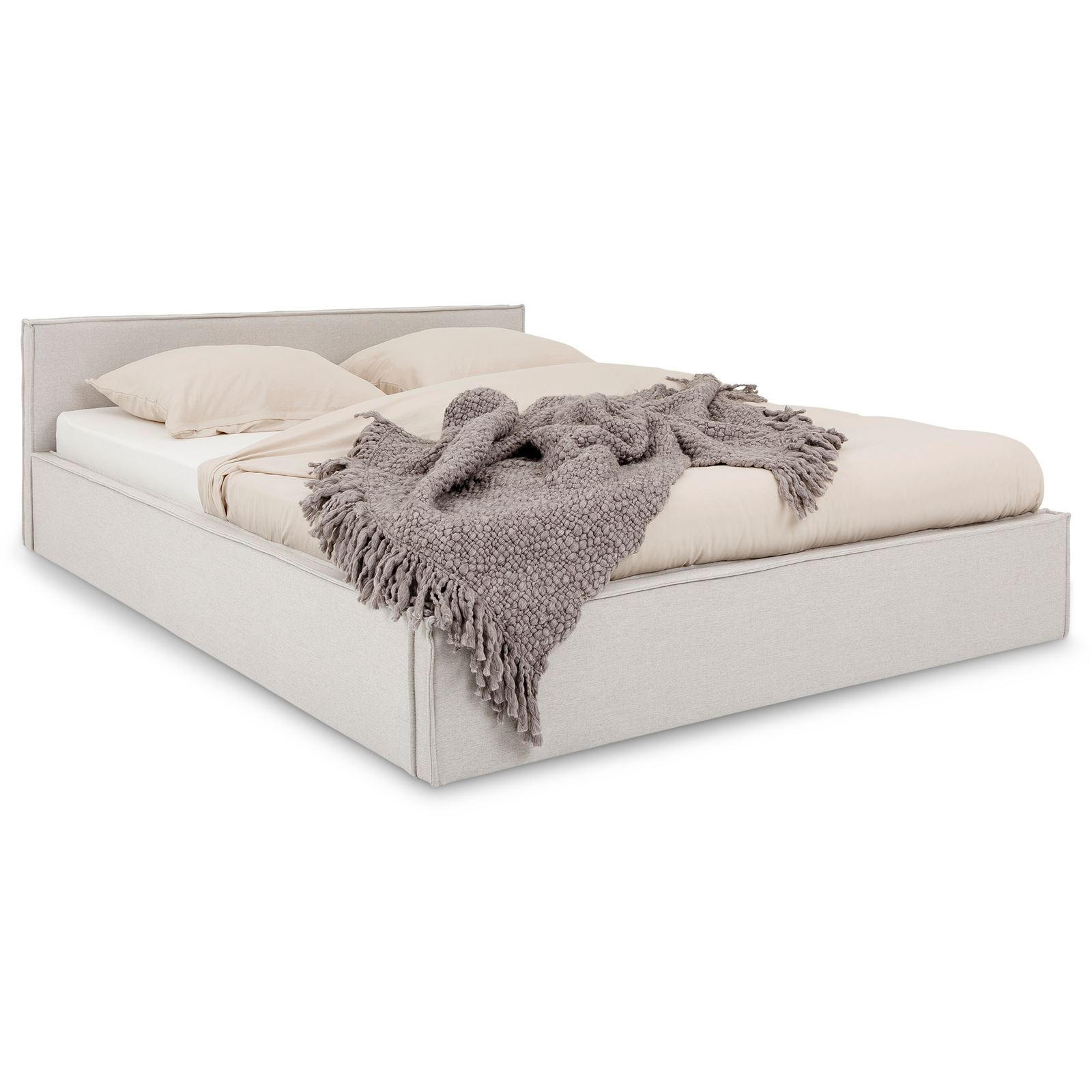 POLSTERBETT PESARO 160x200 cm hellgrau - Hellgrau, Textil (160/200cm) - IDIMEX