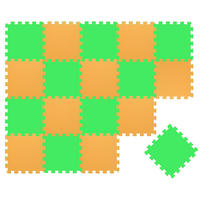 SPIELMATTE ab Null - 180/90/1 cm Puzzlematte Grün - Multicolor, Kunststoff (30/30cm) - Littletom