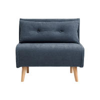 SCHLAFSESSEL - 1 Person - stoff - blau Valerio - Blau, Holz/Textil (90/81/78cm) - Vente-Unique