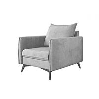 SESSEL Pulse Silber Luxusmicrofaser - Silberfarben/Schwarz, Holz/Textil (74/86/31cm) - S-Style Möbel