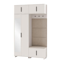 GARDEROBE NAPOLI 1 Kleiderschrank mit Polsterpaneelen BEIGE - Beige, Holzwerkstoff (140/229/40cm) - Jerpax