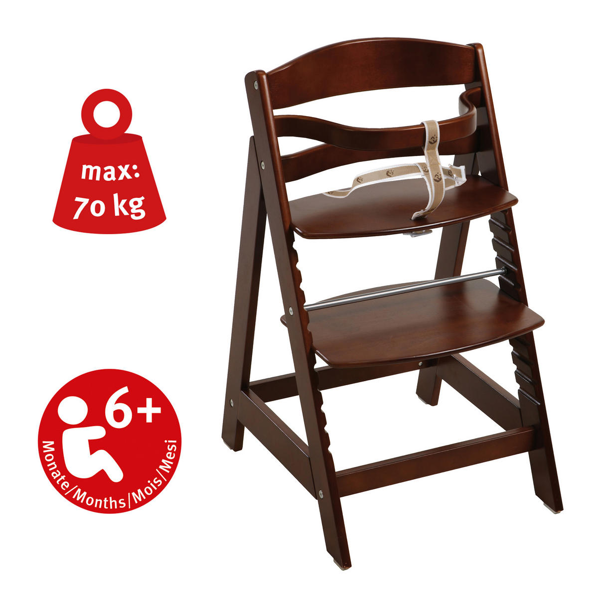 HOCHSTUHL Sit Up III Braun - Dunkelbraun, Holzwerkstoff (44.5/80/54cm) - Roba