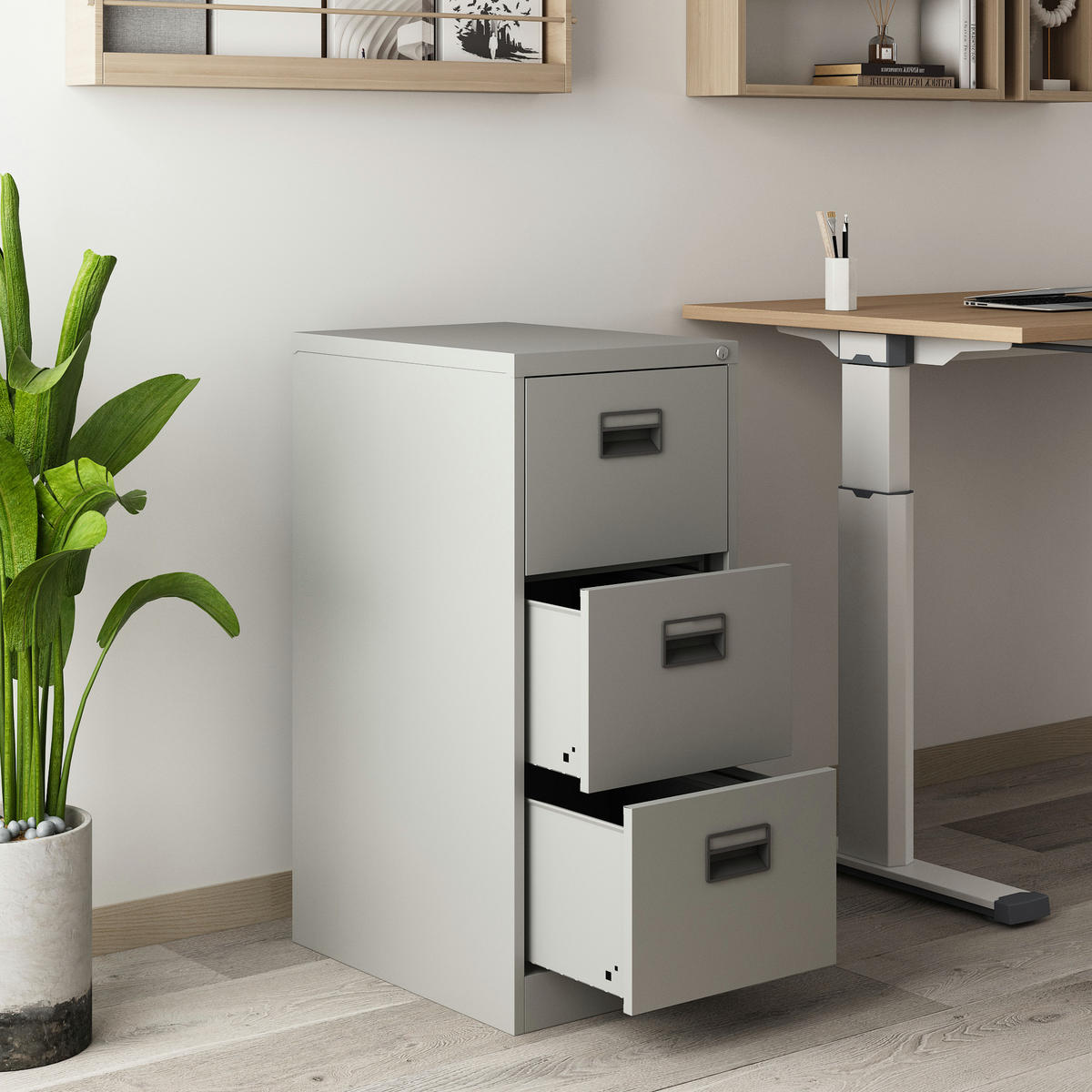 SCHUBLADENSCHRANK Rääkkylä - Grau, Metall (45/103/62cm)