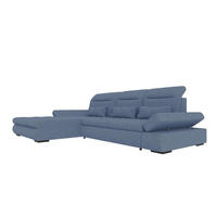 ECKSOFA Toscana Plus Strukturstoff inkl. Schlaffunktion - Blau, Textil (179/300cm) - 99rooms