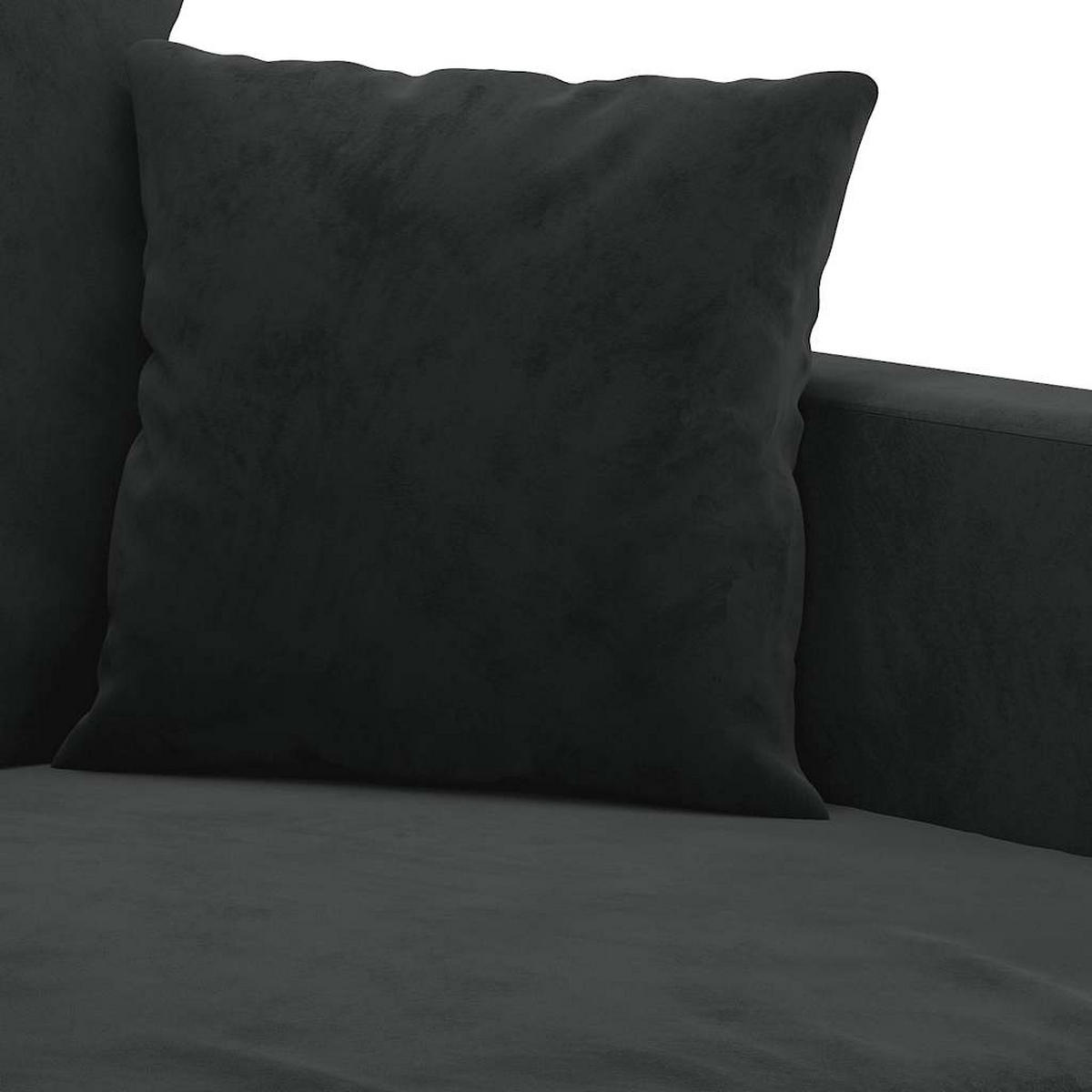 2-SITZER-SOFA Frankenthal - Schwarz, Naturmaterialien (158/80/77cm) - Nettlife
