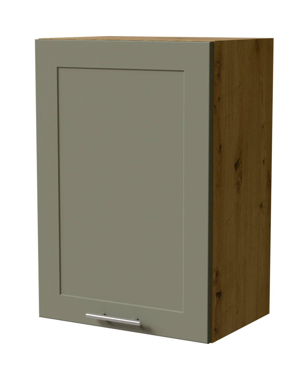 HÄNGESCHRANK Oslo W2/50 Eiche Artisan / Reed Green Matt 50 / 32,5 / 72cm - Eiche Artisan/Grün, Holz/Holzwerkstoff (50/72/32.5cm) - Feldmann-Wohnen