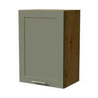 HÄNGESCHRANK Oslo W2/50 Eiche Artisan / Reed Green Matt 50 / 32,5 / 72cm - Eiche Artisan/Grün, Holz/Holzwerkstoff (50/72/32.5cm) - Feldmann-Wohnen